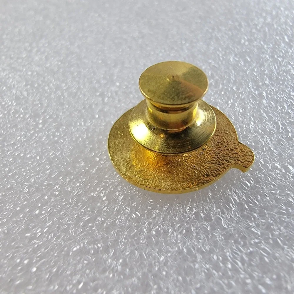 Vintage Santa Fe Railway Lapel Pin Gold Black Enamel Railroad Logo Service Award